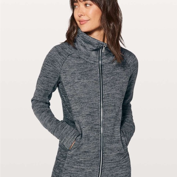 RARE Lululemon Radiant Jacket II Heathered Core Dark Grey Size 8 (Discontinued) - Picture 3 of 10